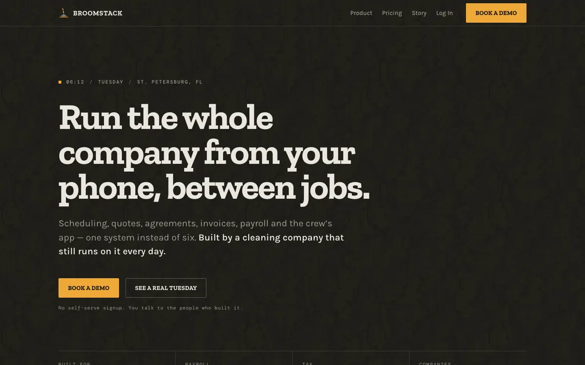 Broomstack: the operations platform a cleaning company runs on